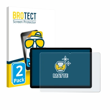 Front side of a product packaging with the brand logo BROTECT. Next to it is the device Doogee Tab G6 shown with the correspon