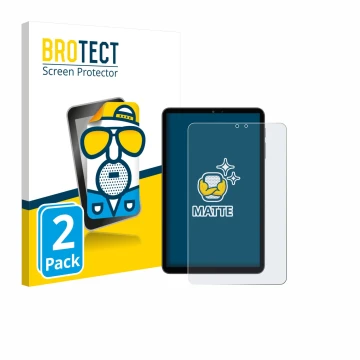 Front side of a product packaging with the brand logo BROTECT. Next to it is the device Alldocube iPlay 70 mini Pro shown with