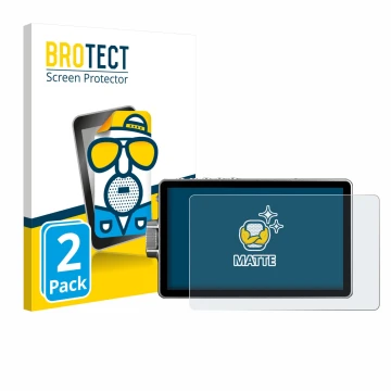 Front side of a product packaging with the brand logo BROTECT. Next to it is the device Viltrox DC-A1 2800 shown with the corr