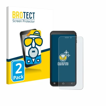 Front side of a product packaging with the brand logo BROTECT. Next to it is the device Emporia Smart 7 Lite shown with the co