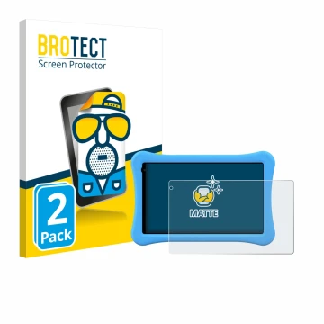 Front side of a product packaging with the brand logo BROTECT. Next to it is the device Awow funtab 1001 10.1