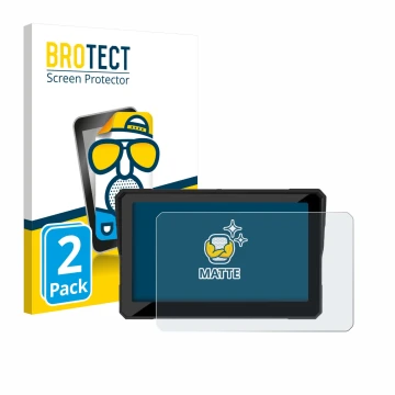 Front side of a product packaging with the brand logo BROTECT. Next to it is the device Carpuride W702S Pro 7