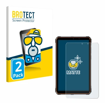 Front side of a product packaging with the brand logo BROTECT. Next to it is the device Blackview Active 5 shown with the corr