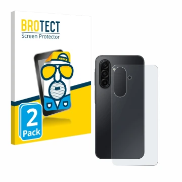 Front side of a product packaging with the brand logo BROTECT. Next to it is the device Samsung Galaxy A17 5G (Back) shown wit