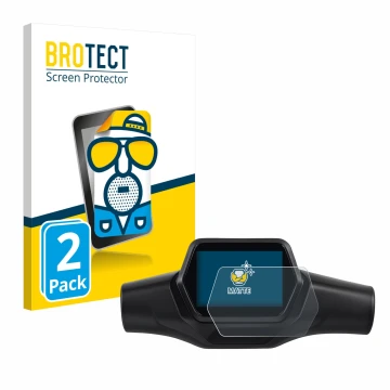 Front side of a product packaging with the brand logo BROTECT. Next to it is the device Segway Ninebot ZT3 D shown with the co