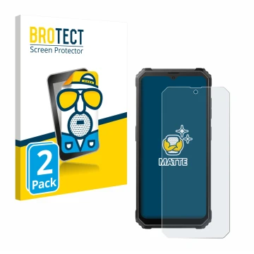 Front side of a product packaging with the brand logo BROTECT. Next to it is the device Blackview BV4800 shown with the corres