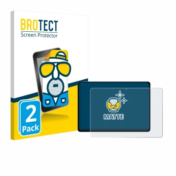 Front side of a product packaging with the brand logo BROTECT. Next to it is the device Honor Magicpad 3 shown with the corres