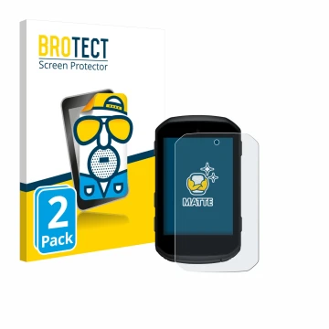 Front side of a product packaging with the brand logo BROTECT. Next to it is the device Garmin Edge 550 shown with the corresp