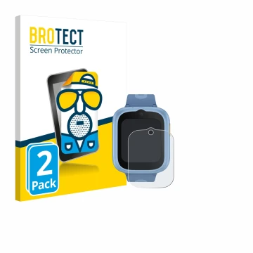 Front side of a product packaging with the brand logo BROTECT. Next to it is the device TCL Movetime MT48 shown with the corre