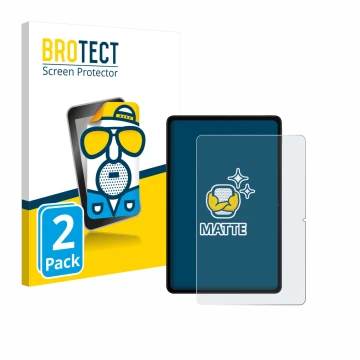 Front side of a product packaging with the brand logo BROTECT. Next to it is the device Xiaomi Redmi Pad 2 Pro shown with the 