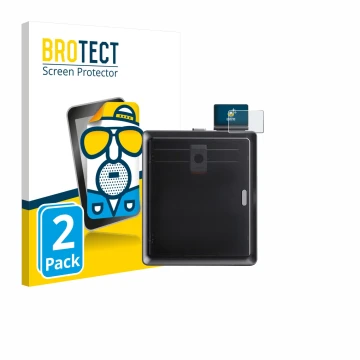 Front side of a product packaging with the brand logo BROTECT. Next to it is the device Anycubic Kobra S1 / S1 Combo shown wit