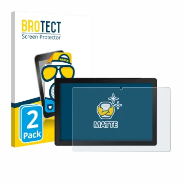 Front side of a product packaging with the brand logo BROTECT. Next to it is the device MUISOO A10 10.1