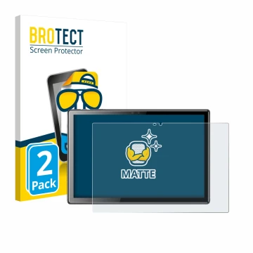 Front side of a product packaging with the brand logo BROTECT. Next to it is the device Tibuta A10 10.1