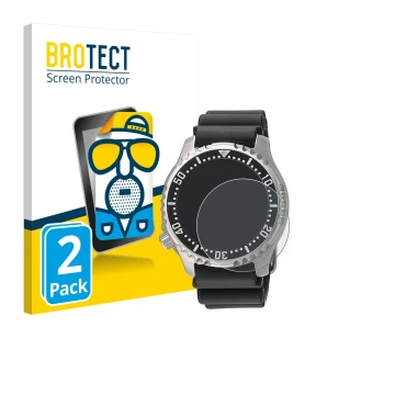 Front side of a product packaging with the brand logo BROTECT. Next to it is the device Citizen NY0040 shown with the correspo