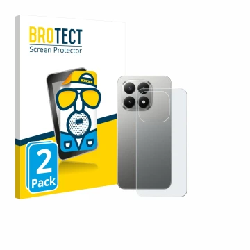 Front side of a product packaging with the brand logo BROTECT. Next to it is the device Xiaomi 15T (Back) shown with the corre