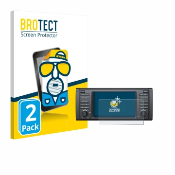 Front side of a product packaging with the brand logo BROTECT. Next to it is the device Eonon E39A12S shown with the correspon