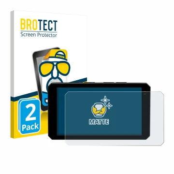 Front side of a product packaging with the brand logo BROTECT. Next to it is the device Chigee AIO-6 LTE 4G shown with the cor