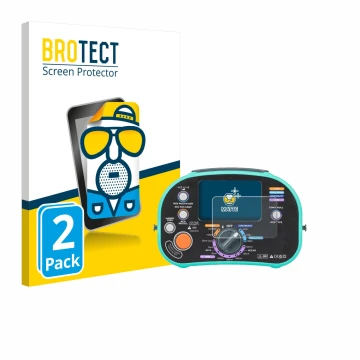 Front side of a product packaging with the brand logo BROTECT. Next to it is the device Kewtech KT63DL shown with the correspo