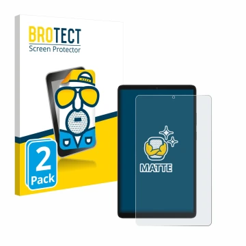 Front side of a product packaging with the brand logo BROTECT. Next to it is the device Samsung Galaxy Tab A11 8.7