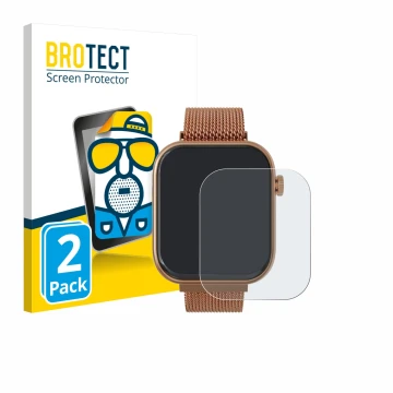 Front side of a product packaging with the brand logo BROTECT. Next to it is the device Techmade M-GLAM011 1.75