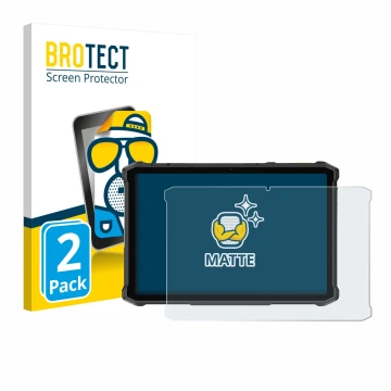 Front side of a product packaging with the brand logo BROTECT. Next to it is the device Ulefone Armor Pad 5 Ultra shown with t