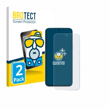 Front side of a product packaging with the brand logo BROTECT. Next to it is the device Honor 500 shown with the corresponding