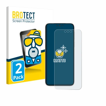 Front side of a product packaging with the brand logo BROTECT. Next to it is the device Huawei Mate 80 Pro shown with the corr