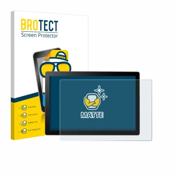 Front side of a product packaging with the brand logo BROTECT. Next to it is the device Wacom Cintiq 16 DTK168 2025 shown with