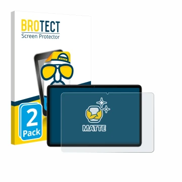 Front side of a product packaging with the brand logo BROTECT. Next to it is the device Xiaomi Redmi Pad 2 Pro 5G shown with t