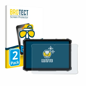 Front side of a product packaging with the brand logo BROTECT. Next to it is the device Ulefone Armor Pad 5 Pro shown with the