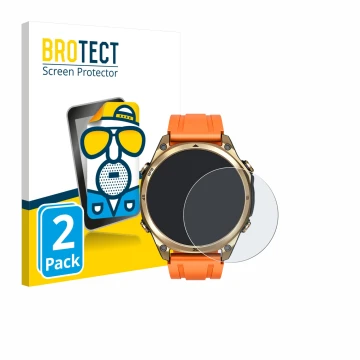 Front side of a product packaging with the brand logo BROTECT. Next to it is the device Doogee Anywise W1 shown with the corre