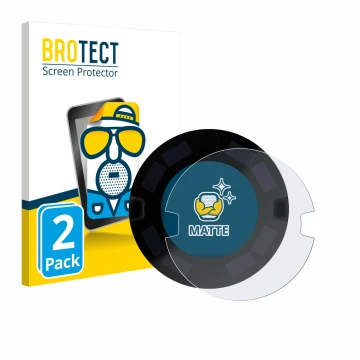 Front side of a product packaging with the brand logo BROTECT. Next to it is the device OOONO P-DISC NO3 shown with the corres