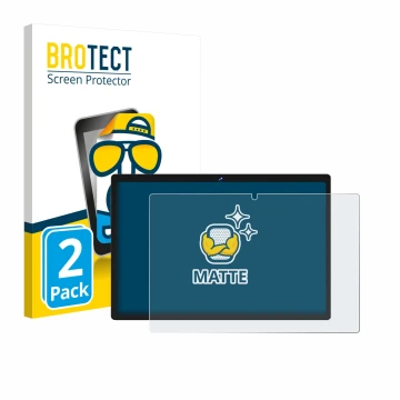 Front side of a product packaging with the brand logo BROTECT. Next to it is the device Biegedy B29 10.1