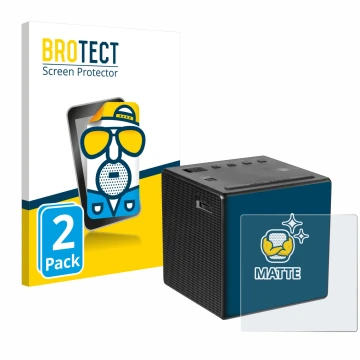 Front side of a product packaging with the brand logo BROTECT. Next to it is the device Sony ICF-C1 shown with the correspondi