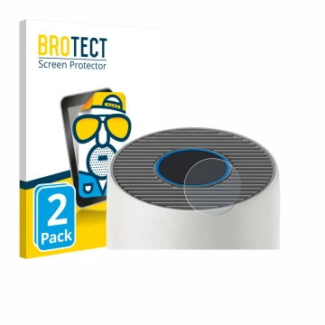 Front side of a product packaging with the brand logo BROTECT. Next to it is the device Philips 2000i Series AC2939 shown with
