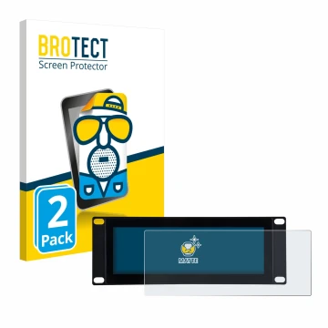 Front side of a product packaging with the brand logo BROTECT. Next to it is the device GeeekPi DP-0059 7.84