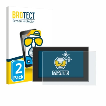 Front side of a product packaging with the brand logo BROTECT. Next to it is the device Dacia Bigster 2025 10