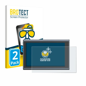Front side of a product packaging with the brand logo BROTECT. Next to it is the device SmallRig Wireless Monitor shown with t