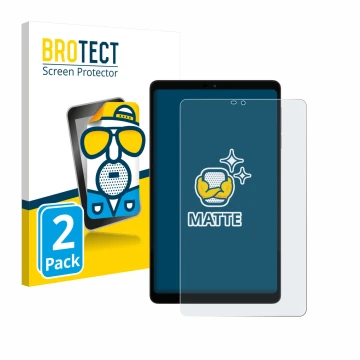 Front side of a product packaging with the brand logo BROTECT. Next to it is the device Alldocube iPlay 60 mini shown with the