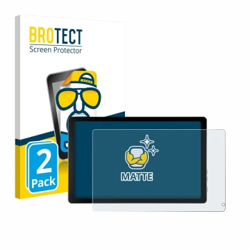Front side of a product packaging with the brand logo BROTECT. Next to it is the device Laptok KB1001 10.1