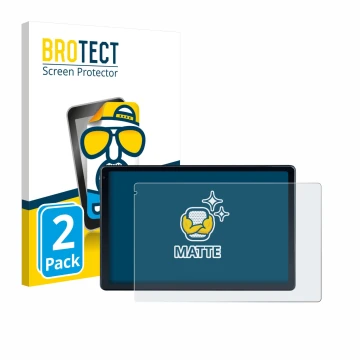 Front side of a product packaging with the brand logo BROTECT. Next to it is the device MUISOO MUIC10702 10.1