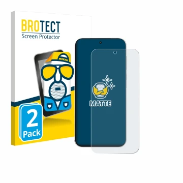 Front side of a product packaging with the brand logo BROTECT. Next to it is the device OnePlus Turbo 6V shown with the corres