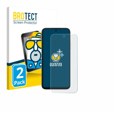 Front side of a product packaging with the brand logo BROTECT. Next to it is the device Oppo A6t shown with the corresponding 