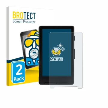 Front side of a product packaging with the brand logo BROTECT. Next to it is the device Xteink X4 shown with the corresponding