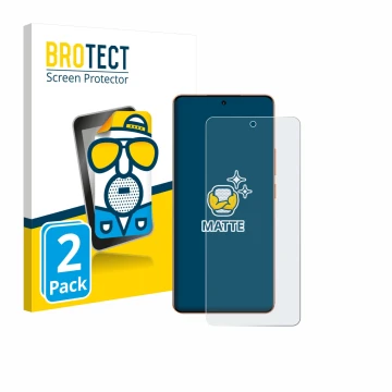 Front side of a product packaging with the brand logo BROTECT. Next to it is the device realme P4 Pro 5G shown with the corres