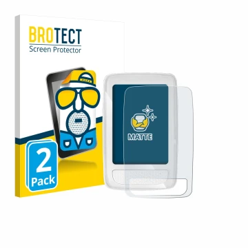 Front side of a product packaging with the brand logo BROTECT. Next to it is the device Giant Axact 14W shown with the corresp