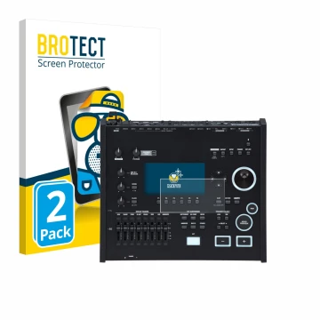 Front side of a product packaging with the brand logo BROTECT. Next to it is the device Roland V71 shown with the correspondin