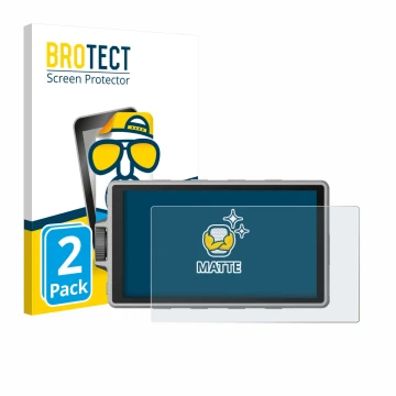 Front side of a product packaging with the brand logo BROTECT. Next to it is the device DJI Ronin 4D shown with the correspond