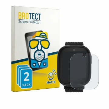 Front side of a product packaging with the brand logo BROTECT. Next to it is the device Xplora X6 Play eSIM (2nd generation) s