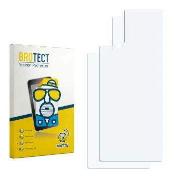 Front side of a product packaging with the brand logo BROTECT. Next to it is the corresponding screen protector.